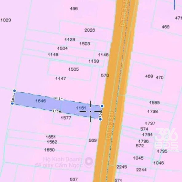 Bán đất mặt tiền 833B, xã Phước Vân, Cần Đước dt 540m2 ( có 300m2 thổ ) giá 5,5 tỷ-2