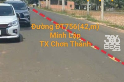 Đất mặt tiền đường nhựa ĐT756 Minh Lập thị xã Chơn Thành