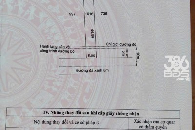 Nền thổ cư xã Đức Lập Hạ, Đức Hòa dt 224m2 giá 1,73 tỷ