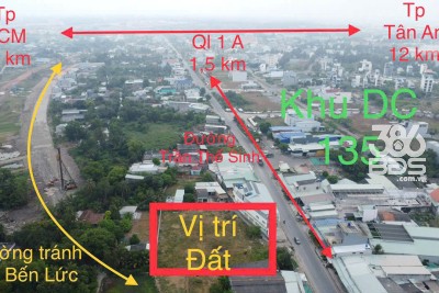 2228m2 đất thổ 3 mặt tiền xã Thanh Phú, Bến Lức giá 70 tỷ