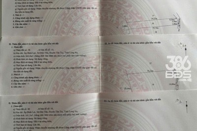 6 nền thổ cư xã Đức Tân, huyện Tân Trụ dt 179m2 giá 320tr / nền