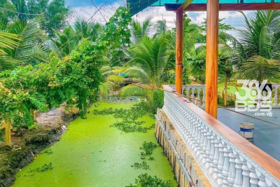 Nhà vườn nghỉ dưỡng xã Tân Thạnh Đông tổng dt 2240m2 4pn 3wc giá 15 tỷ