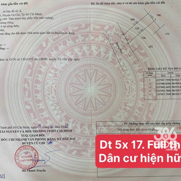87m2 thổ cư đường nhựa xã Tân An Hội, Củ Chi giá 1,75 tỷ-1