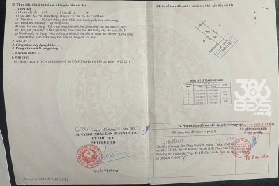 100m2 thổ cư mặt tiền đường nhựa xã Phú Hòa Đông, Củ Chi giá 1,2 tỷ