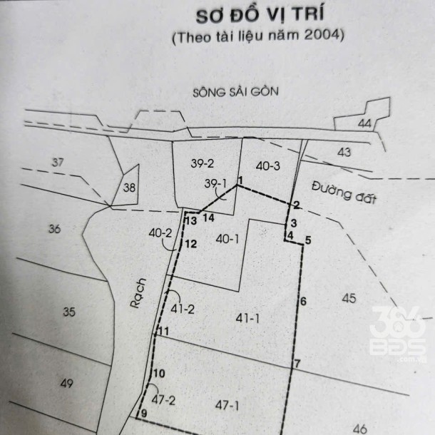 5153m2 đất ( có 300m2 thổ cư) mặt tiền sông Sài Gòn, xã Trung An, Củ Chi giá 33,5 tỷ-2