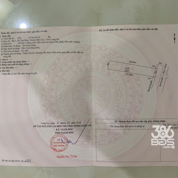 140m2 thổ cư mặ tiền đường nhựa 6m xã Tân Bửu, Bến Lức giá 2,5 tỷ-3