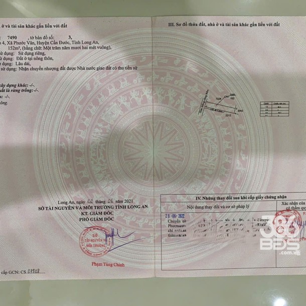 155m2 thổ cư đường beton 4m xã Phước Vân, Cần Đước giá 1,5 tỷ-1