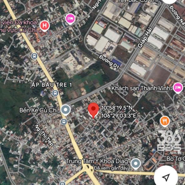 2 lô thổ cư mặt tiền đường 12B, thị trấn Củ Chi dt 56m2 giá 1,8 tỷ / lô-4