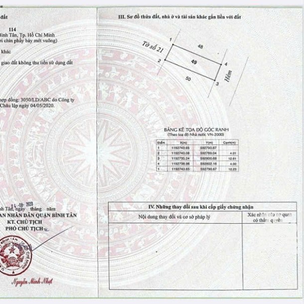 2 lô thổ cư hẻm Mã Lò, Bình Hưng Hòa A dt 50,4m2 giá 4,35 tỷ + 4,55 tỷ-2
