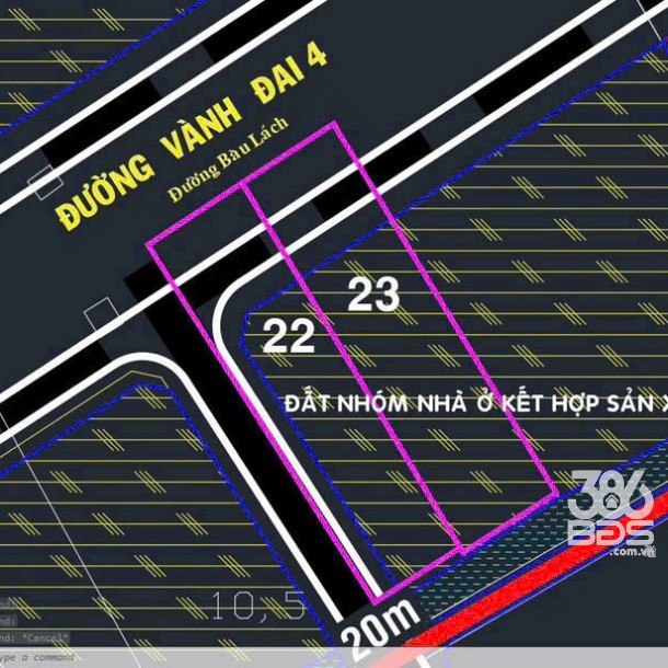 Đất 3 mặt tiền đường Bàu Lách xã Phạm Văn Cội dt 5079m2 ( có 1406m2 thổ cư) giá 25,4 tỷ-2