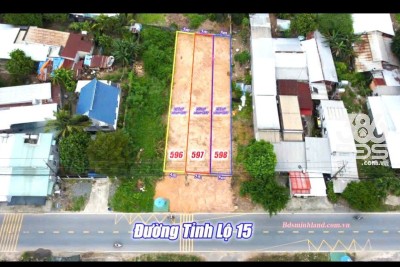 3 lô thổ cư mặt tiền Tỉnh lộ 15, xã An Nhơn Tây dt 205m2 giá 2,5 tỷ / lô