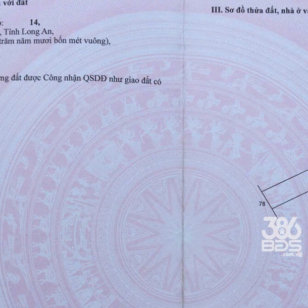 Bán nền thổ cư xã Bình Đức, Bến Lức dt 154m2 giá 720 triệu-1