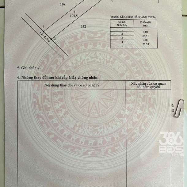 Bán nền thổ cư đường đá xanh 2m xã Tân Trụ , Bến Lức dt 105,5m2 giá 380 triệu-3