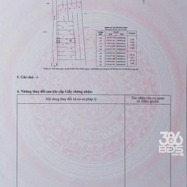 Bán 6 lô thổ thổ cư F0 đường 6A, xã Vĩnh Lộc B dt 100m2 giá 3,2 tỷ / lô-3