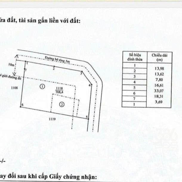 Bán đất xã Hiệp Hòa, Đức Hòa full thổ cư góc 2mt đường betong , dt 708m2 giá 2,3 tỷ-1