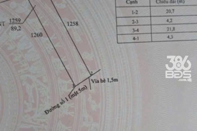 Bán nền thổ cư KDC Xoài Đôi , xã Long Trạch, Cần Đước dt 88m2 giá 1,5 tỷ