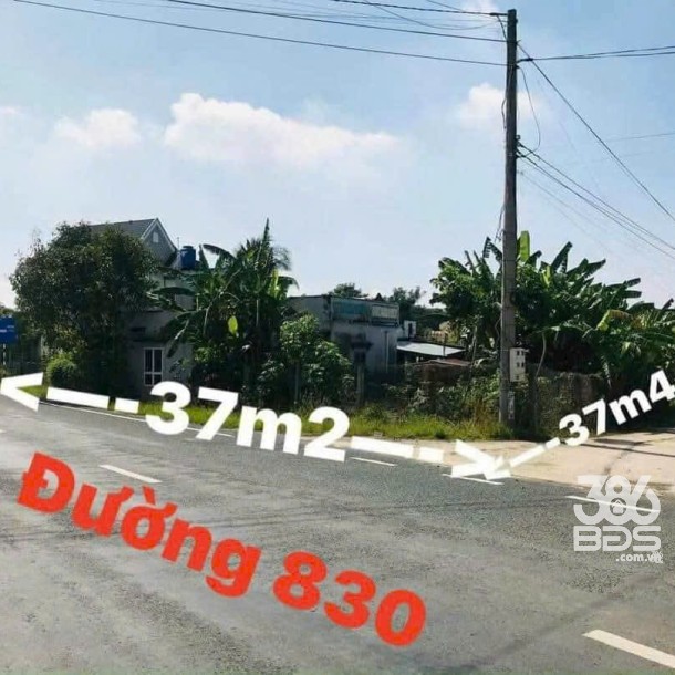 Bán đất 2 mặt tiền TL 830 , xã Mỹ Lệ , Cần Đước dt 1223m2 full thổ giá hạ còn 13,5 tỷ-2