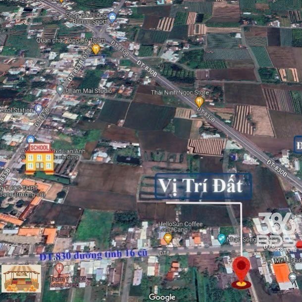 3 lô đất vip mặt tiền ĐT 830, xã Long Cang , Cần Đước giá 9,8 - 9,9 -13,3 tỷ-1