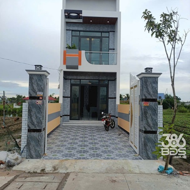 Bán nhà mới xây mt đường Lê Thị Ty, xã Long Thượng dt 120m2 , 1 lầu, 3pn ,2wc giá 3,25 tỷ-1