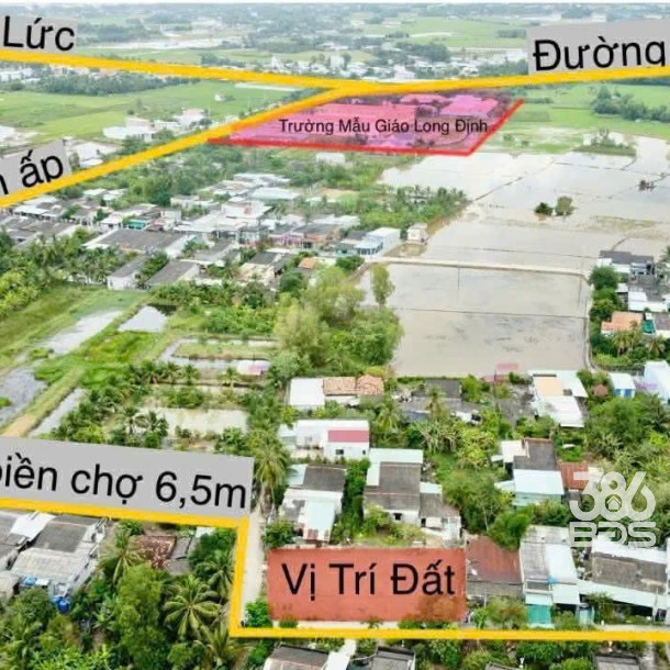 Bán 5 lô thổ cư ở xóm Biền Chợ , xã Long Định , Cần Đước dt 91m2 giá 870 triệu / lô-5