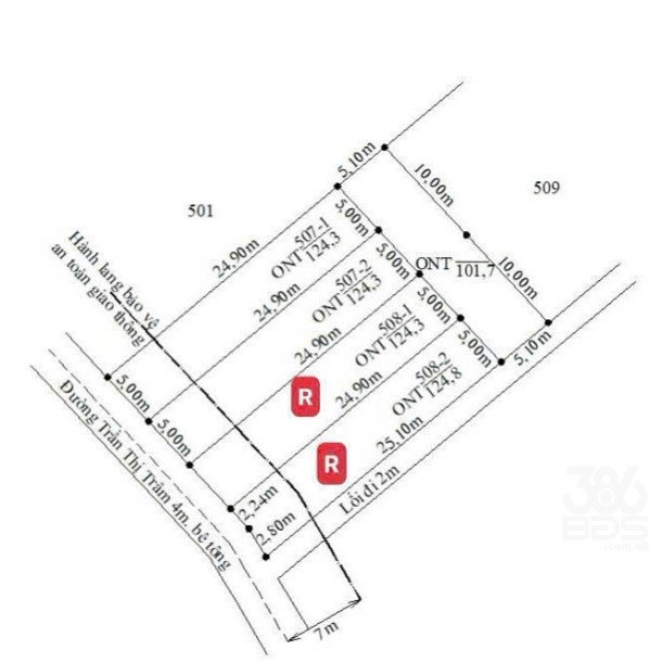 Bán nền thổ cư mt beton 4m Trần Thị Trâm , xã Tân Phước Tây , Tân Trụ dt 125m2 giá 525 triệu-5