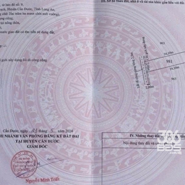 Bán đất xã Tân Trạch , Cần Đước tdt 1085m2 ( 239m2 thổ cư) thích hợp xây biệt thự, nhà vườn giá 2,45 tỷ-3