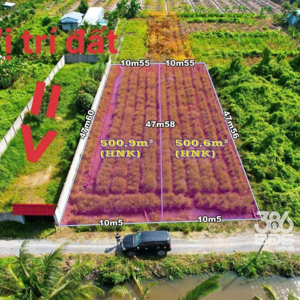 Bán đất vườn có tường rào bao quanh view kênh ở xã Bình Đức , Bến Lức dt 500m2 giá 950 triệu-7